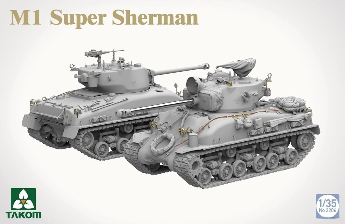 Takom 2205W M4A1(76w)HVSS + M1 Super Sherman + US Army Tank Crewman Sherman Box Limited Edition 1/35 – image 10
