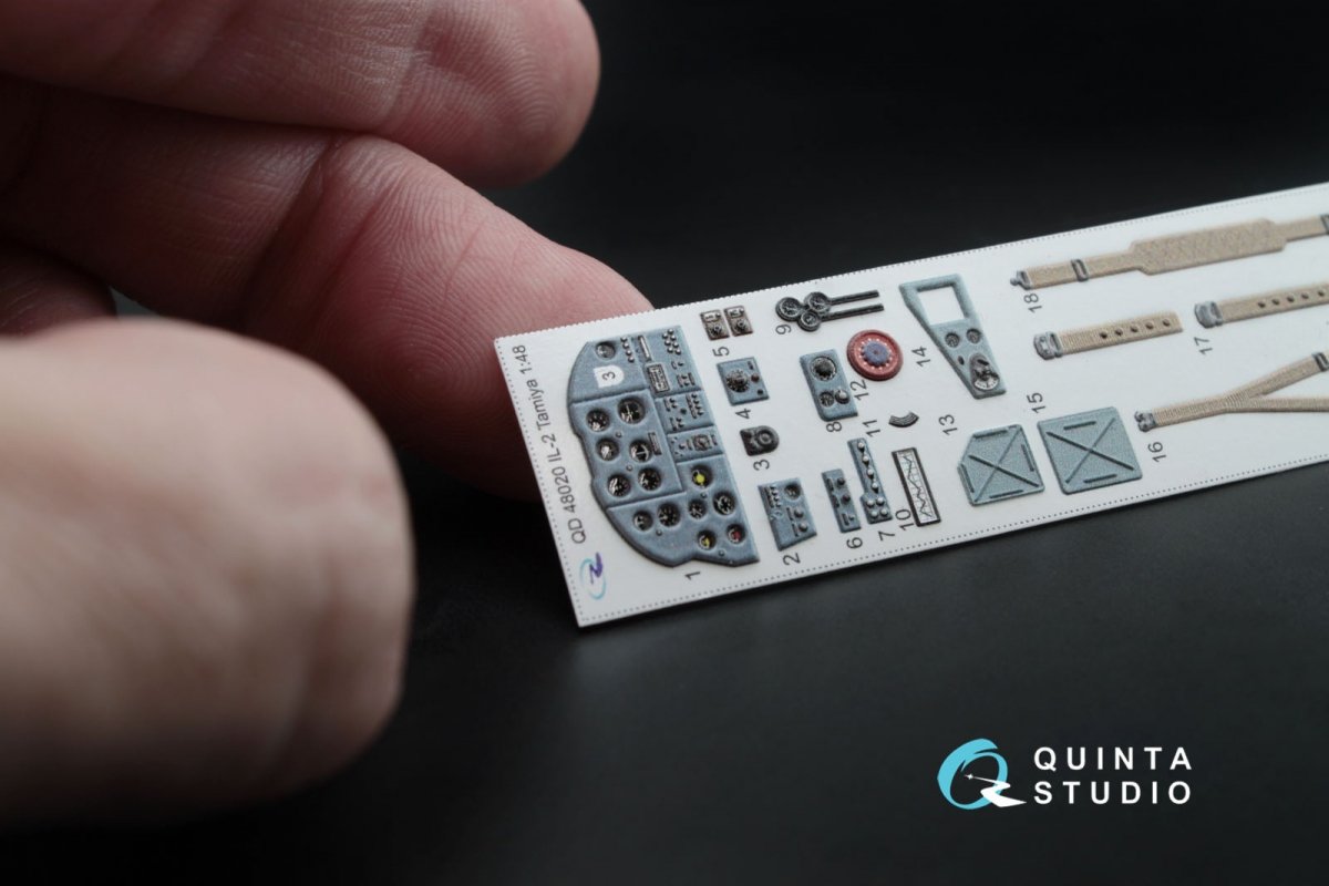 Quinta Studio QD48020 IL-2 3D-Printed &amp;amp; coloured Interior on decal paper (for Tamiya kit) 1/48 – imagen 8