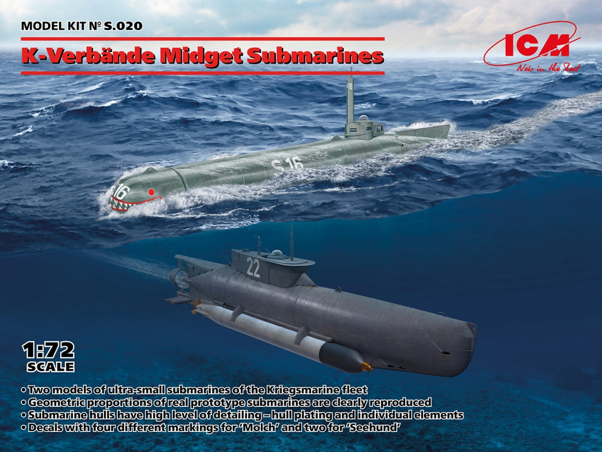 ICM S020 K-Verbande Midget Submarines 1/72 – immagine 2