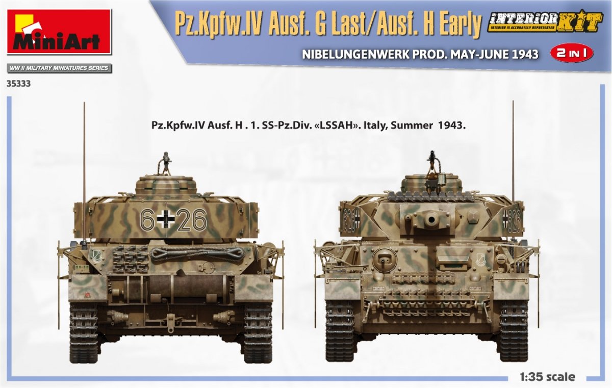 MiniArt 35333 Pz.Kpfw.IV Ausf. G Last/Ausf. H Early. NIBELUNGENWERK PROD. MAY-JUNE 1943. 2 IN 1 INTERIOR KIT 1/35 – Bild 18