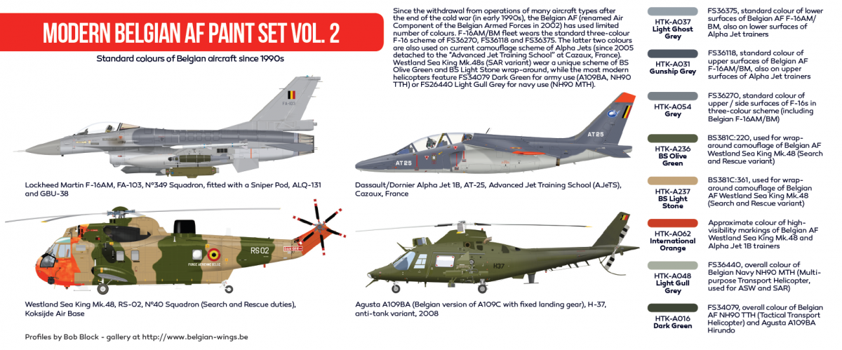 Hataka HTK-AS64 Modern Belgian AF paint set vol. 2 – imagen 3