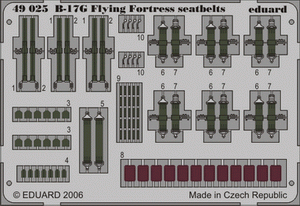 Ceintures de sécurité Eduard 49025 B-17G 1/48 Revell