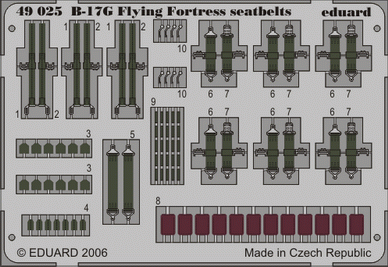 Ceintures de sécurité Eduard 49025 B-17G 1/48 Revell