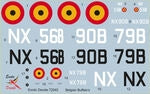 Exotic Decals 72040 Belgian Buffaloes - Brewster Model 339B in Belgian Service 1/72