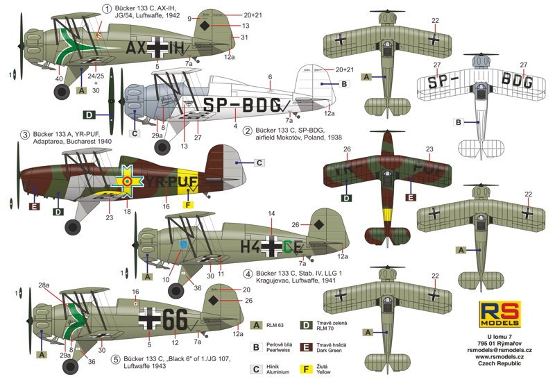 RS Models 92270 Bücker 133 A/C &amp;quot;Jungmeister&amp;quot; 1/72 – immagine 2