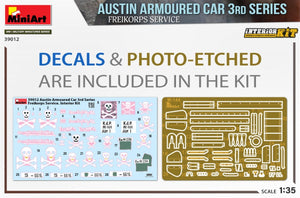 MiniArt 39012 AUSTIN ARMOURED CAR 3rd SERIES: FREIKORPS SERVICE. INTERIOR KIT 1/35 – Bild 2