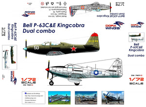 Dora Wings 7201D Bell P-63C&amp;amp;E Kincobra Dual combo 2in1 1/72 – Bild 2