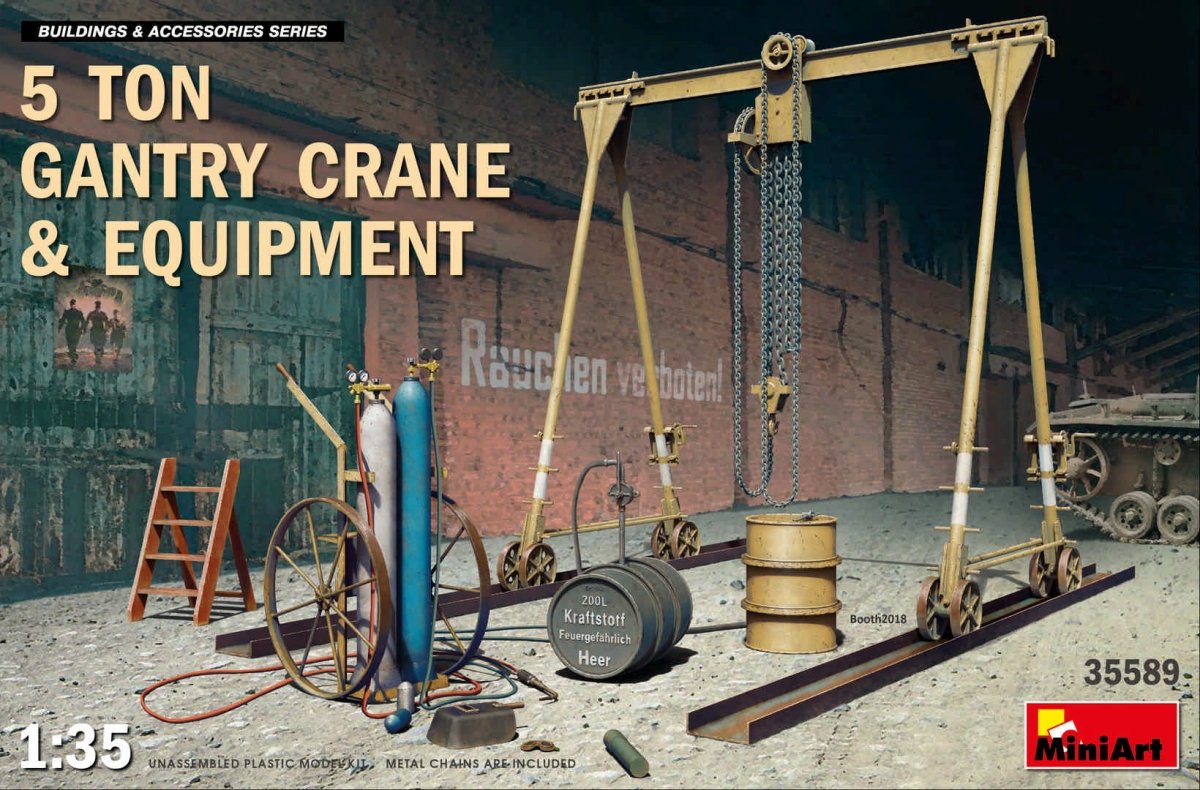 MiniArt 35589 5 TON GANTRY CRANE &amp;amp; EQUIPMENT 1/35