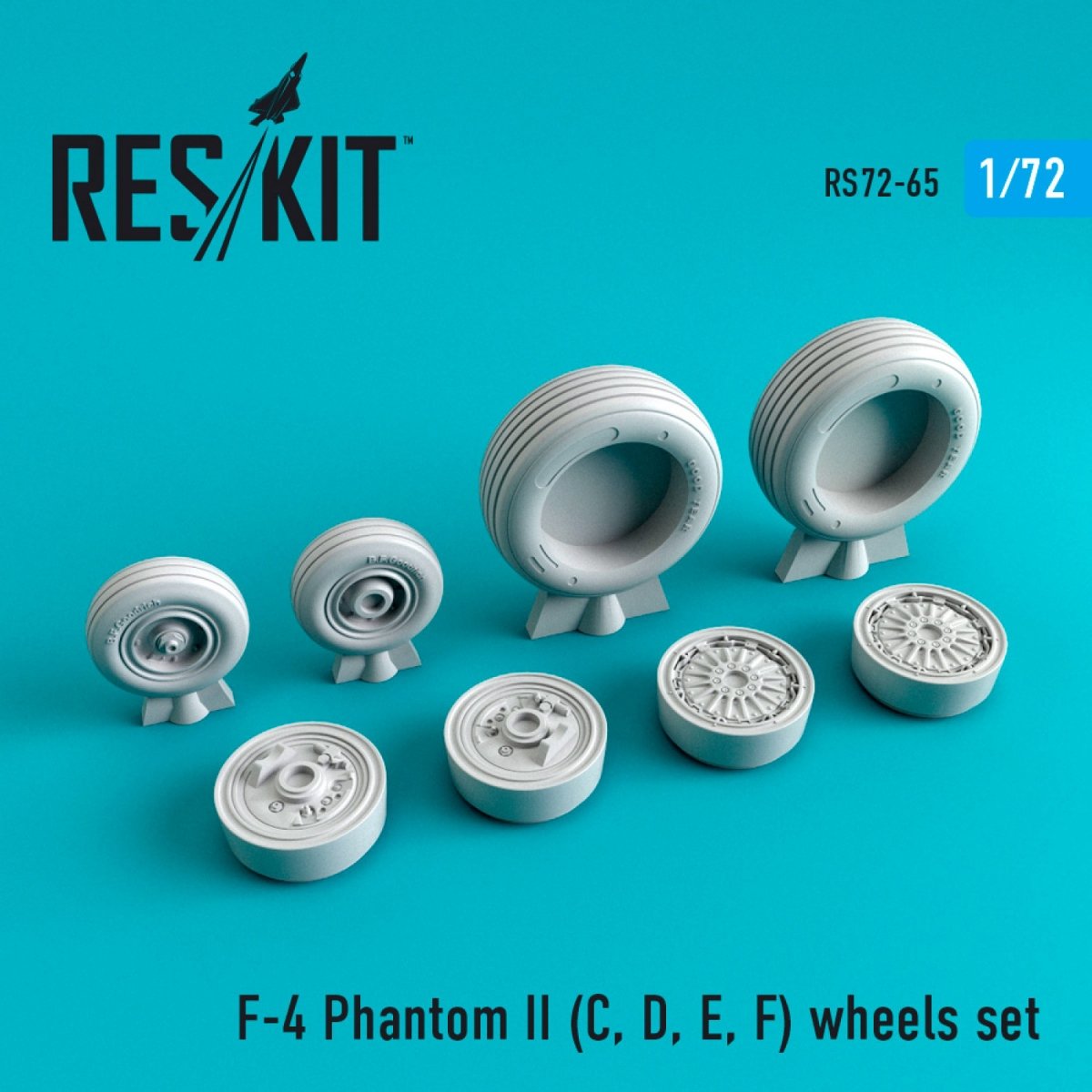 RESKIT RS72-0065 F-4 (C,D,E,F) « PHANTOM II » JEU DE ROUES 1/72