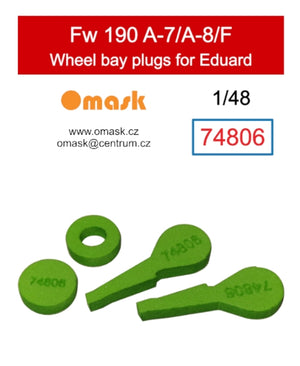 Omask 74806 Fw 190 A-7/A-8/F wheel bay plugs (for Eduard) 1/48
