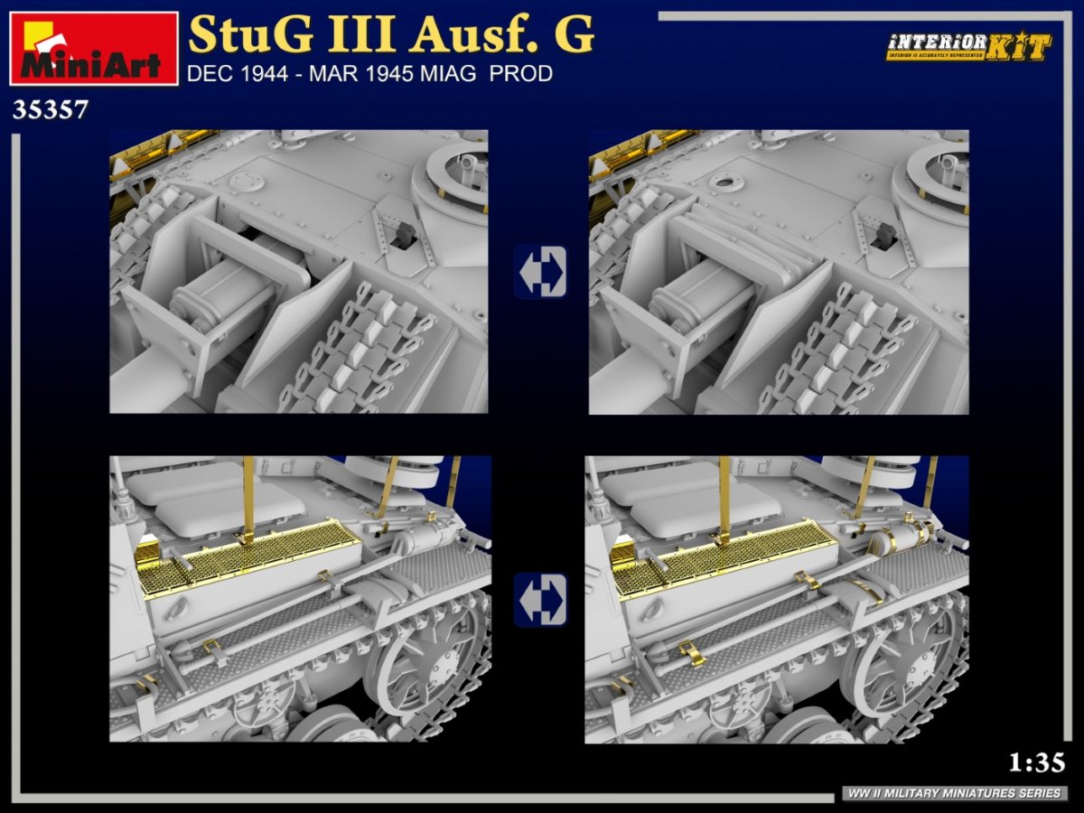 MiniArt 35357 StuG III Ausf. G DÉC. 1944 – MARS 1945 MIAG PROD. KIT D&amp;#39;INTÉRIEUR 1/35 – image 11