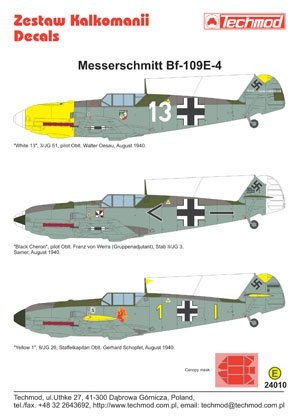 Techmod 24010 - Messerschmitt Bf 109E-4 1/24 – image 2