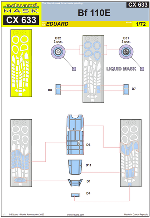 Eduard CX633 Bf 110E EDUARD 1/72 – immagine 2
