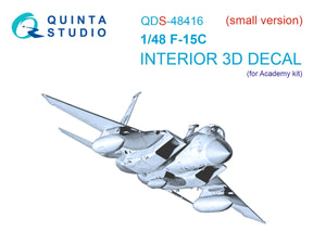 Quinta Studio QDS-48416 F-15C 3D-Printed coloured Interior on decal paper (Academy) (Small version) 1/48