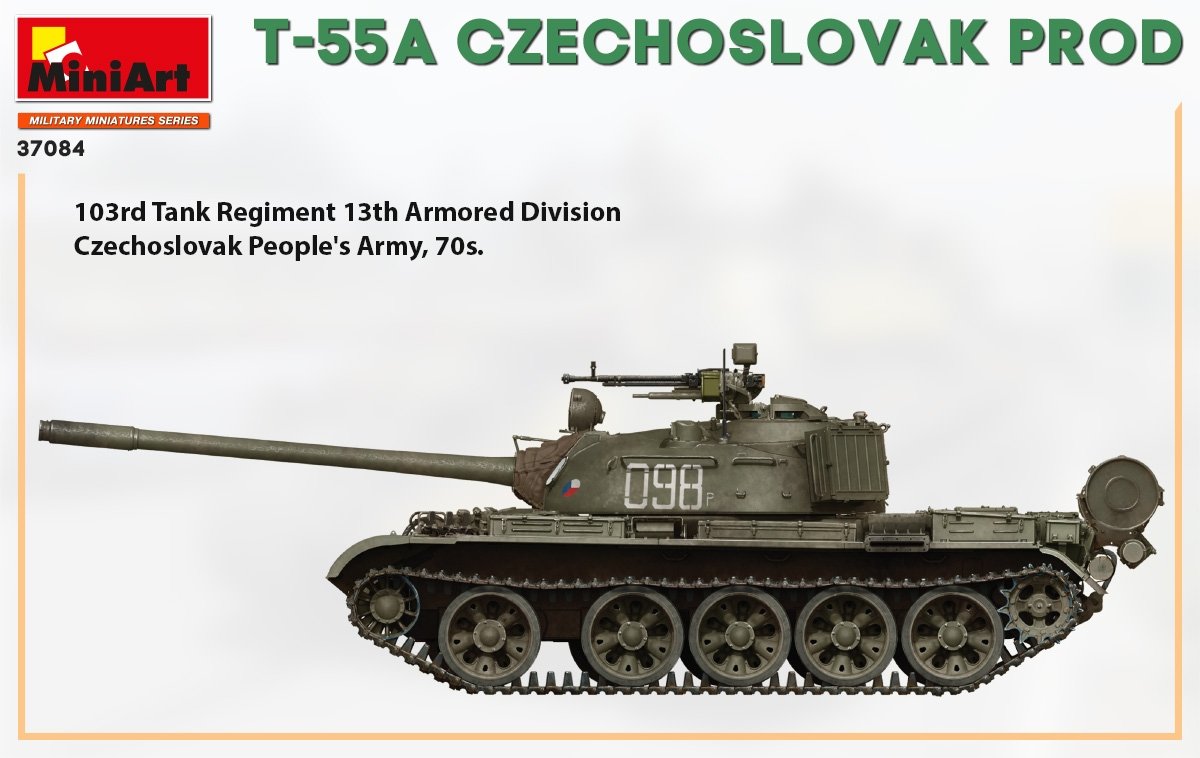 Miniart 37084 T-55A CZECHOSLOVAK PRODUCTION 1/35 – immagine 8