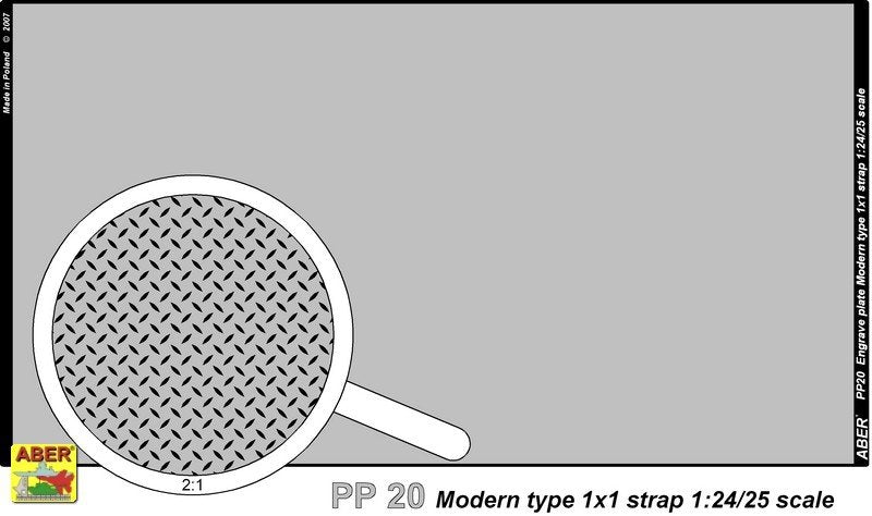 Aber PP20 Engrave plate (140 x 77 mm) - modern type 1x1 strips 1/24/25 – immagine 2