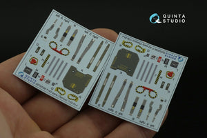 Quinta Studio QD32036 F-4D 3D-Printed &amp;amp; coloured Interior on decal paper (Tamiya) 1/32 – immagine 8