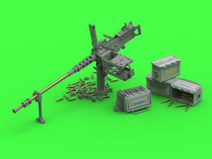 Maquette Master GM-35-063 Browning M2HB calibre .50 (12,7 mm) - mitrailleuse montée sur char - Seconde Guerre mondiale (berceau M23 ancien avec râtelier à munitions ancien) 1/35