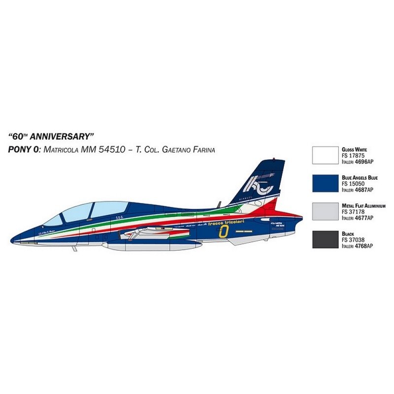 Italeri 1461 AERMACCHI MB-339 &amp;quot;60th P.A.N.Anniv.&amp;quot; 1/72 – immagine 3