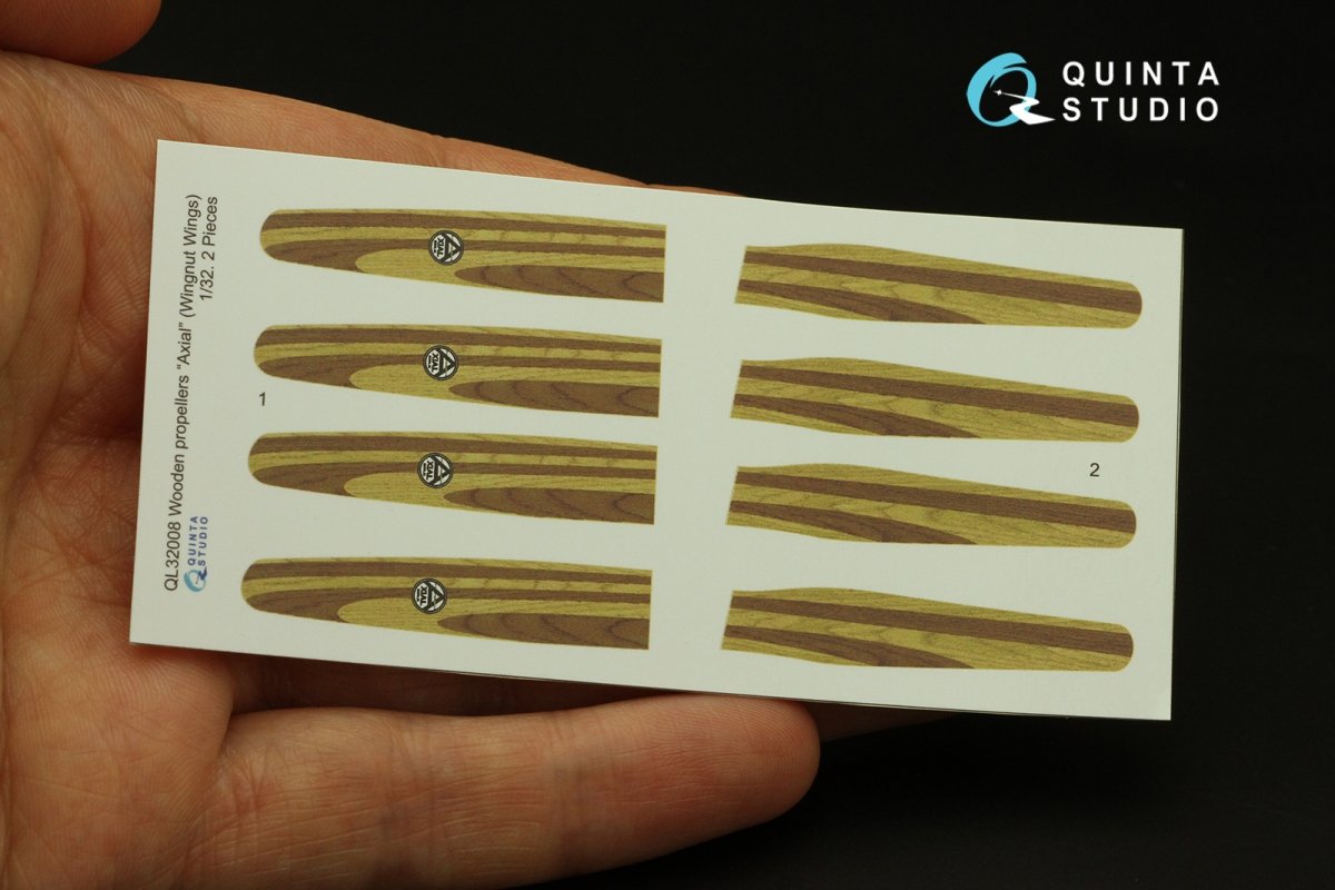 Quinta Studio QL32008 Wooden Propellers Axial (Wingnut Wings) 1/32 – zdjęcie 2