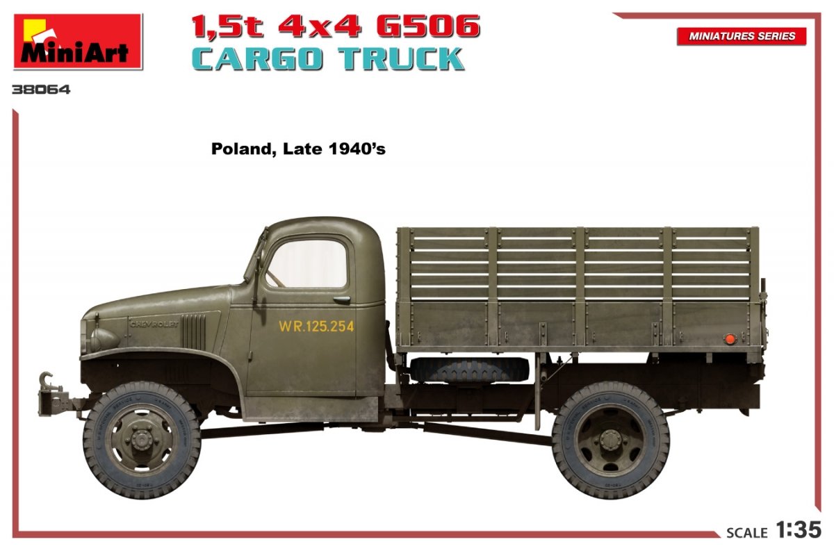 MiniArt 38064 1,5t 4×4 G506 CARGO TRUCK 1/35 – immagine 5