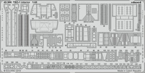 Eduard 49966 TBD-1 interior 1/48 GREAT WALL HOBBY – imagen 2