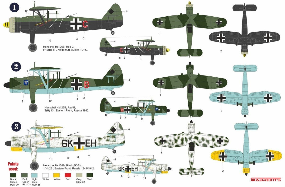 SabreKits SBK7011 Henschel Hs 126B Eastern front 1/72 – immagine 2