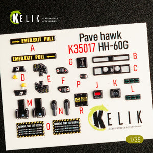 KELIK K35017 HH-60G PAVE HAWK INTERIOR 3D DECALS FOR KITTY HAWK KIT 1/35 – zdjęcie 2