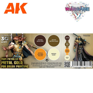 Coffret de couleurs AK Interactive AK1077 Wargame. Or métallisé non métallique 4 x 17 ml – image 2