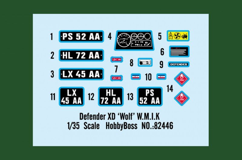 Hobby Boss 82446 Defender XD &amp;#39;Wolf&amp;#39; W.M.I.K. 1/35 – zdjęcie 2