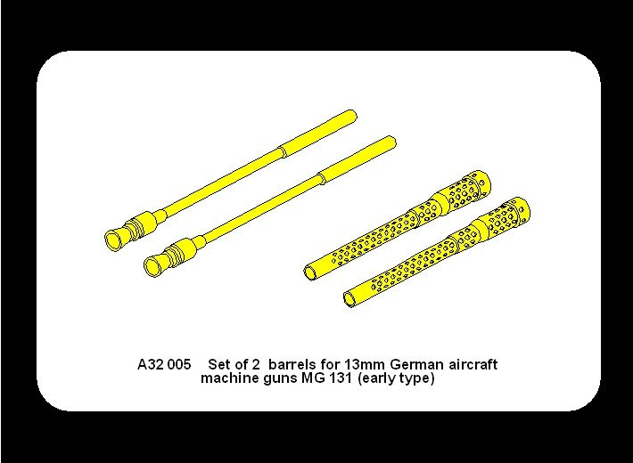 Aber A32005 Set of 2 barrels for German 13mm aircraft machine guns MG 131 (early type) 1/32 – Bild 7