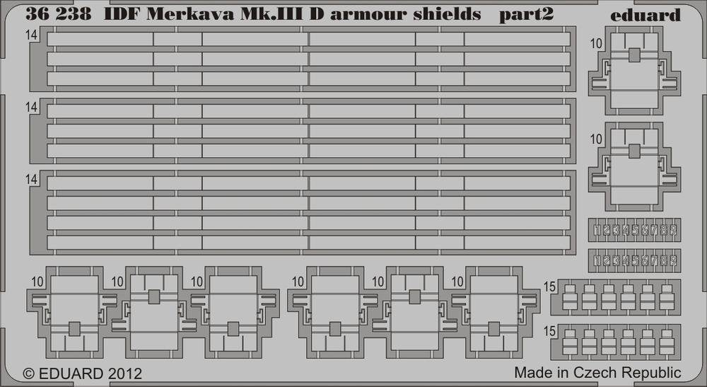 Eduard 36238 IDF Merkava Mk. IIID armour shields 1/35 Hobby Boss