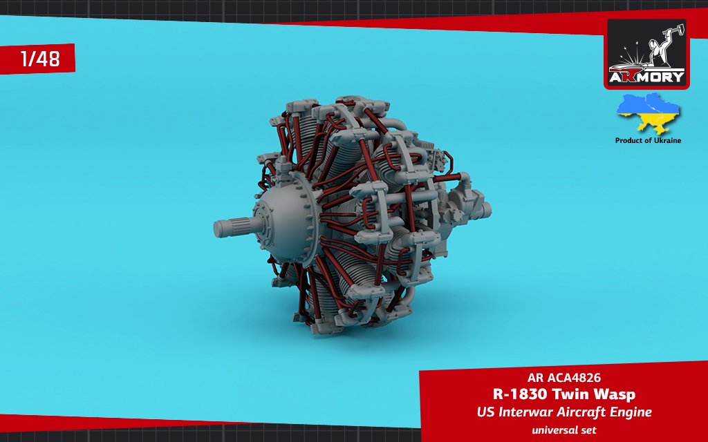 Armory Models ACA4826 R-1830 Twin Wasp US Inter-War & WWII aircraft engine 1/48