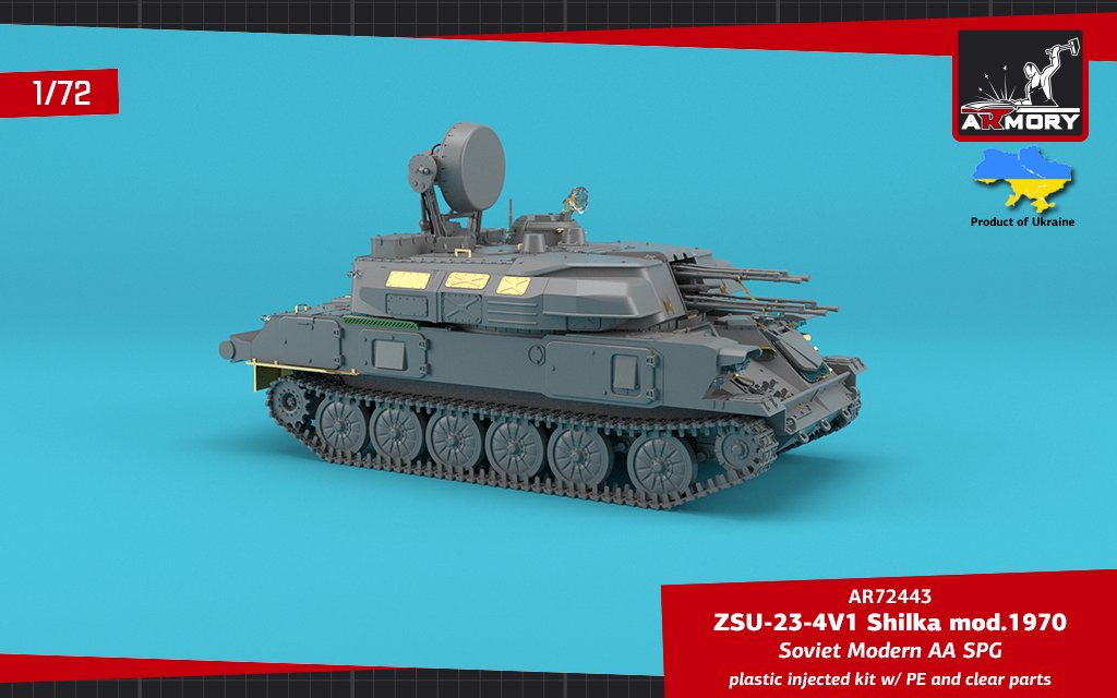 Armory Models 72443 ZSU-23-4V1 Shilka mod.1970 Soviet Modern AA SPG 1/72 – immagine 10