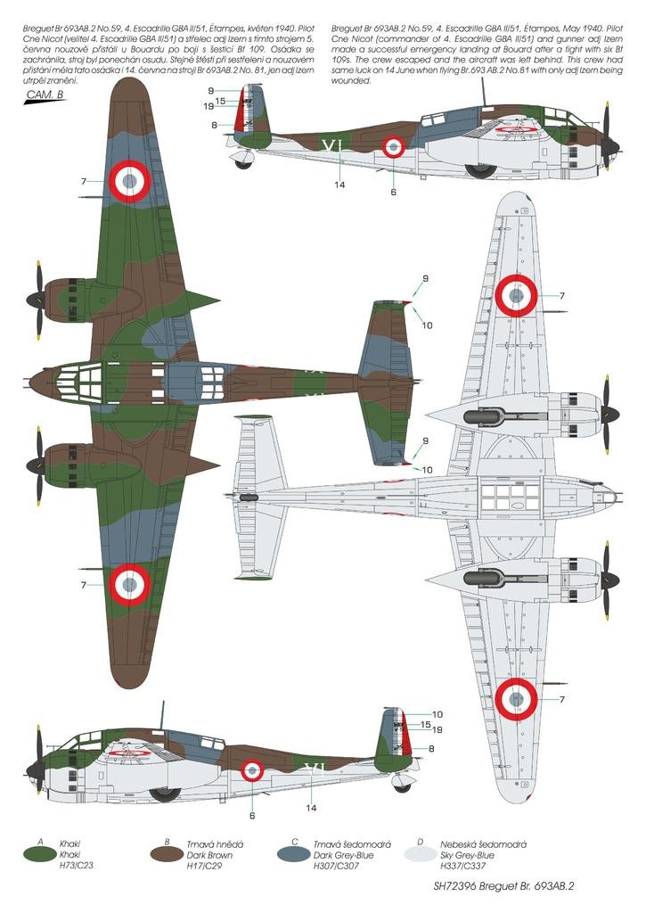 Special Hobby 72396 Breguet Br.693AB.2 &amp;#39;French Attack-Bomber&amp;#39; 1/72 – immagine 4