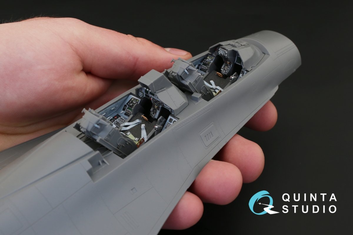 Quinta Studio QD32023 F-16D 3D-Printed &amp;amp; coloured Interior on decal paper (for Academy kit) 1/32 – immagine 10