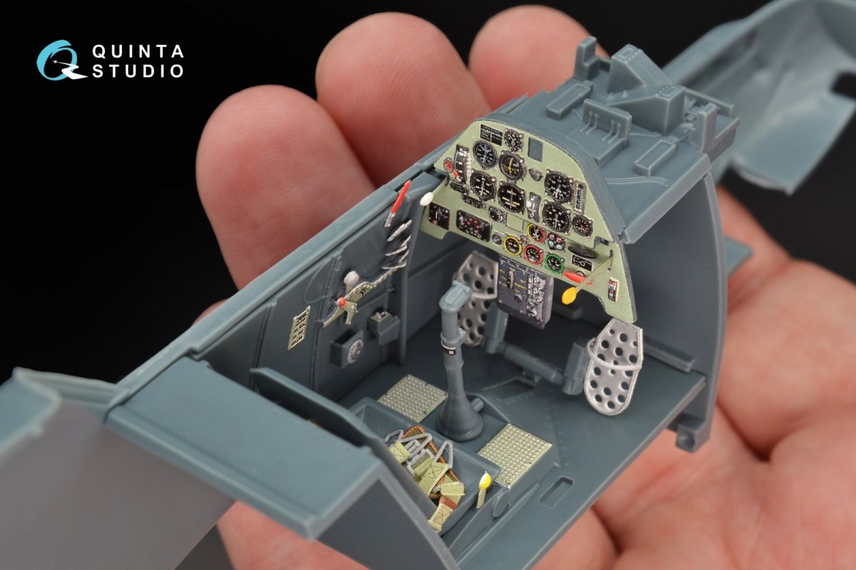 Quinta Studio QD32047 Bf 109E-1 3D-Printed &amp;amp; coloured Interior on decal paper (for Eduard kit) 1/32 – Bild 3