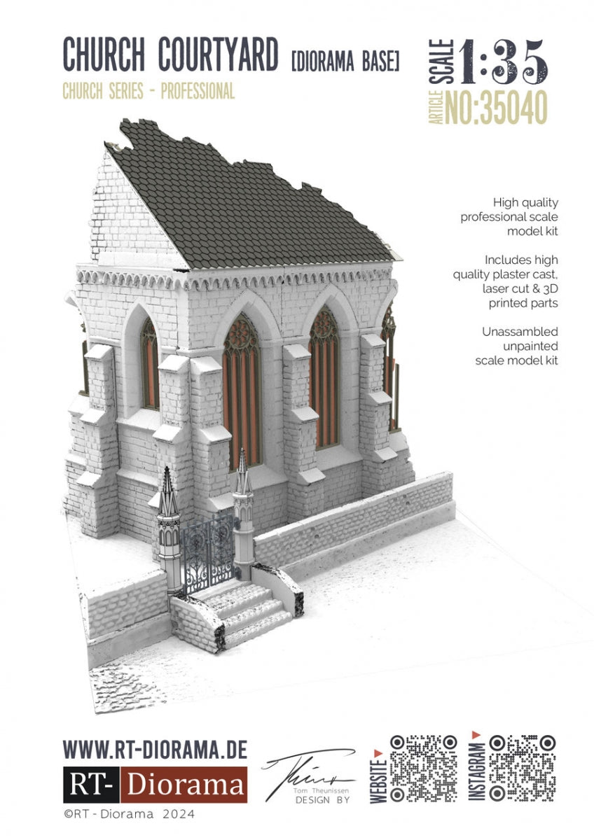 RT-Diorama 35040 Socle de diorama : Cour d&amp;#39;église 1/35 – image 2