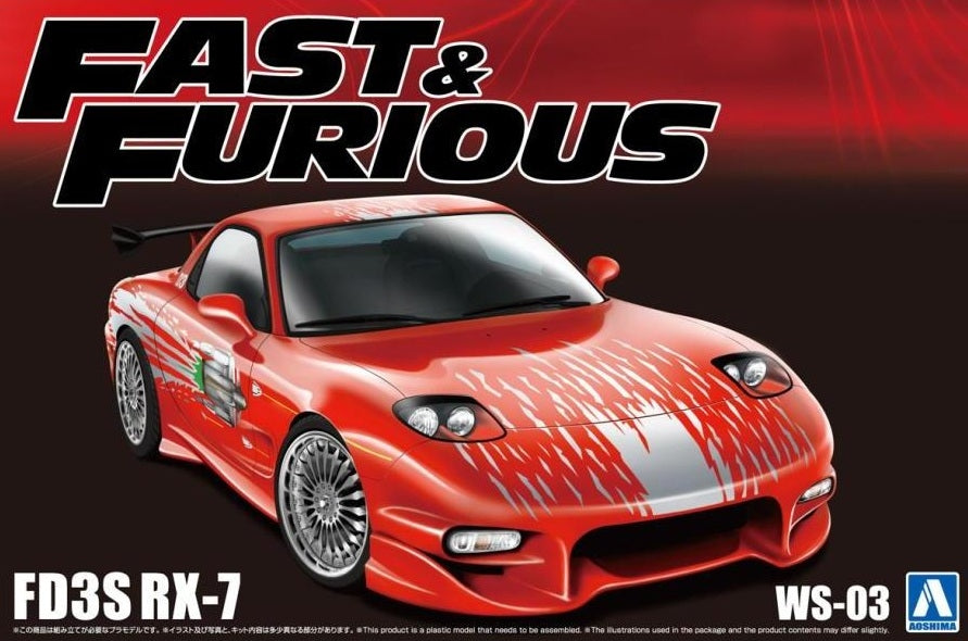 Aoshima 06796 Fast & Furious Mazdaspeed FD3S RX-7 1/24