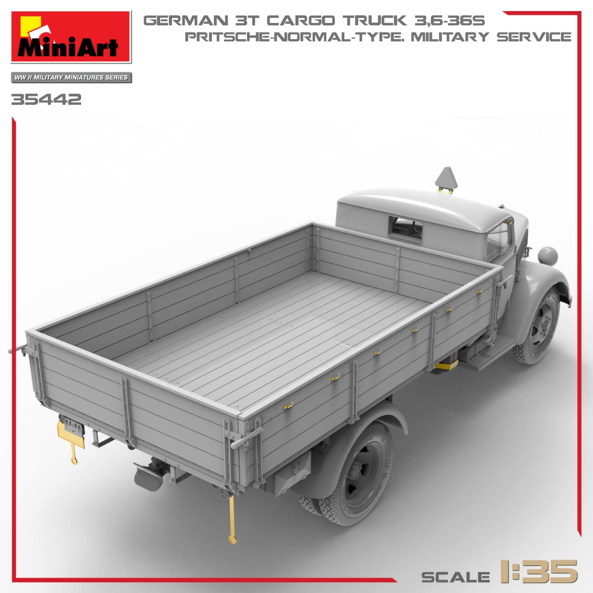 Miniart 35442 GERMAN 3T CARGO TRUCK 3,6-36S. PRITSCHE-NORMAL-TYPE. MILITARY SERVICE 1/35 – Bild 5
