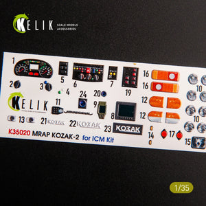 KELIK K35020 KOZAK-2 UKRAINIAN MRAP 3D DECALS FOR ICM KIT 1/35 – image 2