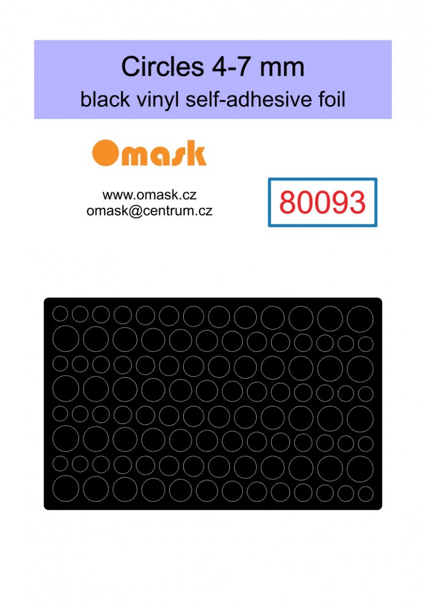 Omask X8001 Universal set 1 - black vinyl foil (80092, 80093, 80094, 80095, 80096) – imagen 3