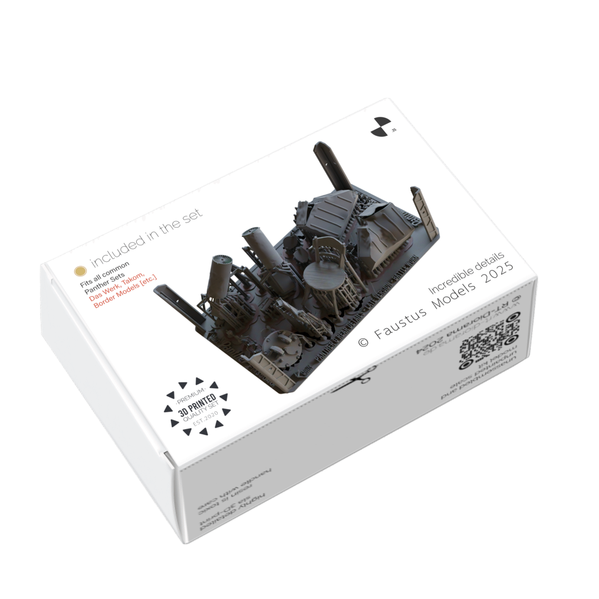 Faustus Models FM35040 Panther G Rear Details – Late Version – Battle Worn 1/35