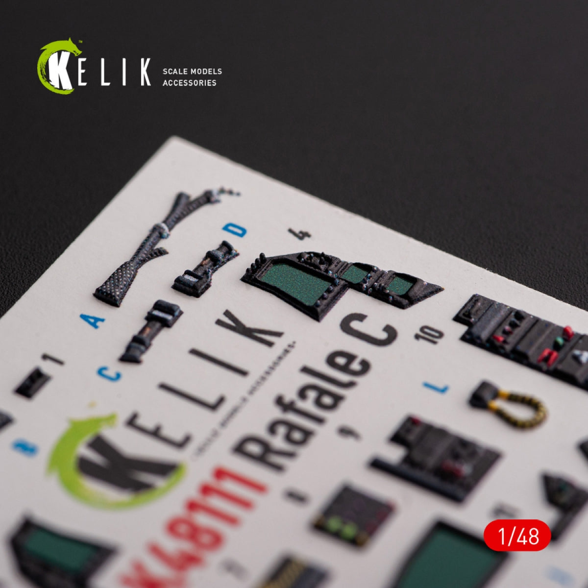 KELIK K48111 Rafale C - interior 3D decals for Academy/Revell kit 1/48 – immagine 4