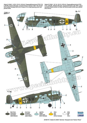 Special Hobby 48170 Siebel Si 204D &amp;#39;German Transport and Trainer Plane&amp;#39; 1/48 – immagine 3