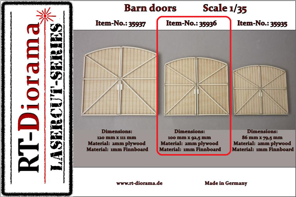RT-Diorama 35936 Barn doors - medium 1/35