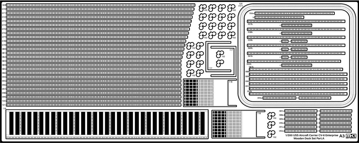 MK1 Design MD-20022 USS CV-6 Enterprise DX with Full Wooden Deck for Trumpeter 1/200 – immagine 86