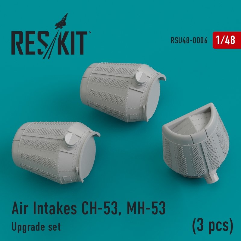 RESKIT RSU48-0006 Prises d&amp;#39;air CH-53, MH-53 (3 pièces) 1/48