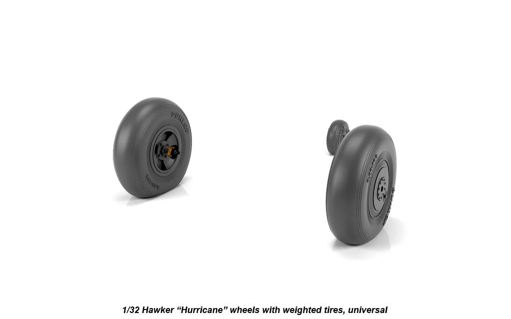 Armory Models AW32403 Hawker Hurricane wheels w/ weighted tires 1/32 – immagine 2