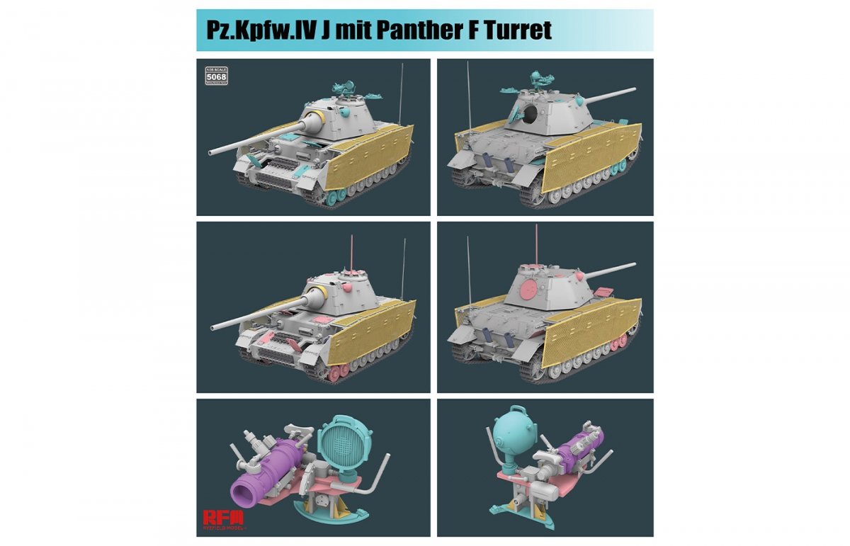Rye Field Model 5068 Pz.Kpfw.IV J mit Panther F Turret 1/35 – zdjęcie 3